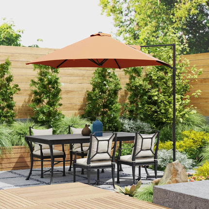 2.5m Rotating Cantilever Parasol with Base - Orange