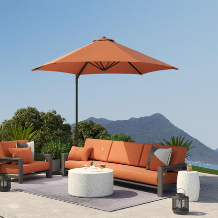2.5m Rotating Cantilever Parasol with Base - Orange