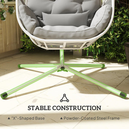 Hanging Egg Chair, with Cushion - Light Grey