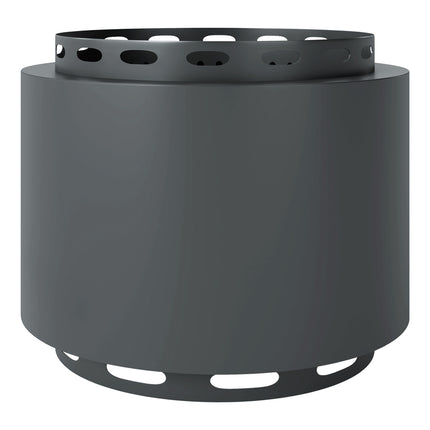 48.5cm Portable Smokeless Wood Burning Fire Pit with Poker for Garden Camping Bonfire - Dark Grey