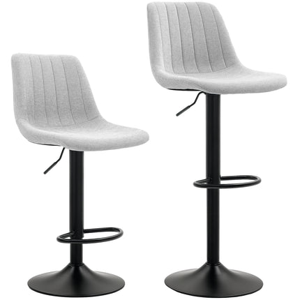 Set of Two Chenille-Feel Tub Bat Stools - Grey