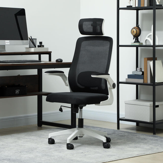 Multi-Adjust Ergonomic Office Chair with Headrest and Lumbar Support - Black