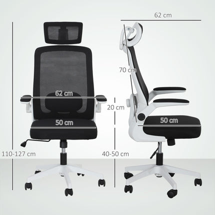 Multi-Adjust Ergonomic Office Chair with Headrest and Lumbar Support - Black