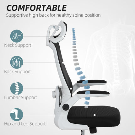 Multi-Adjust Ergonomic Office Chair with Headrest and Lumbar Support - Black