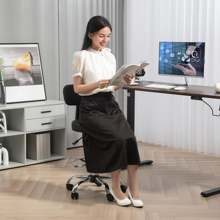Drafting Office Chair with Adjustable Footrest and Height - Black