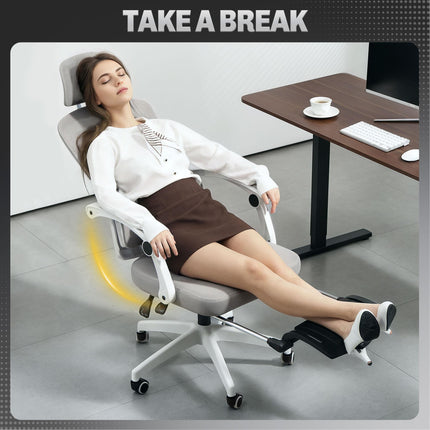 Multi-Adjustable Mesh Back Office Chair - Grey