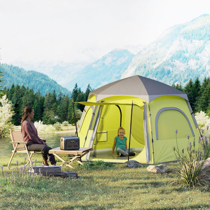 Instant Pop Up Camping Tent, 2/3/4 Person Easy Setup Dome Family Tent with Vesti
