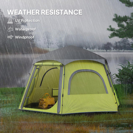 Instant Pop Up Camping Tent, 2/3/4 Person Easy Setup Dome Family Tent with Vesti