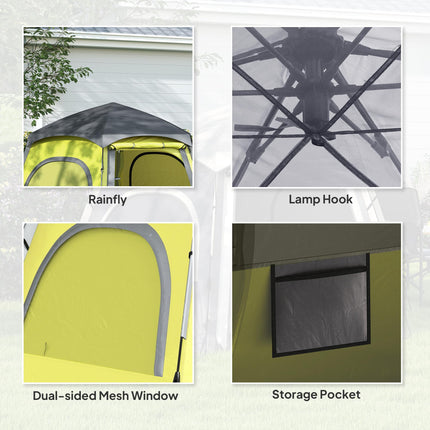 Instant Pop Up Camping Tent, 2/3/4 Person Easy Setup Dome Family Tent with Vesti