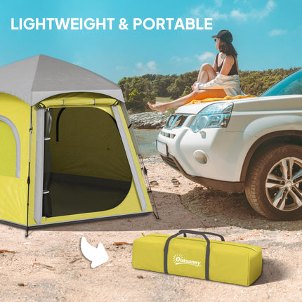 Instant Pop Up Camping Tent, 2/3/4 Person Easy Setup Dome Family Tent with Vesti