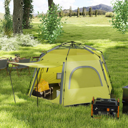 Instant Pop Up Camping Tent, 2/3/4 Person Easy Setup Dome Family Tent with Vesti