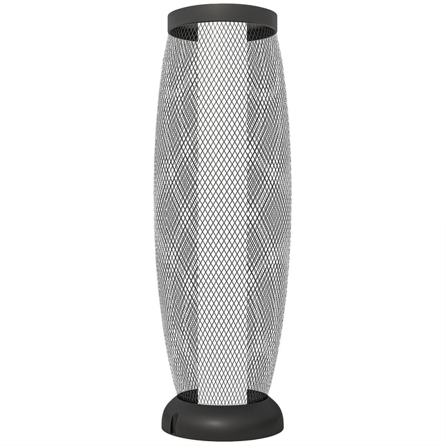 Garden Solar Lamp, 71.5 cm Tall Metal Floor Lamp, Auto On/Off LED Solar Garden Light with Metal Wire Shade, IP44 for Outdoor, Porch, Pathway, Terrace, Black