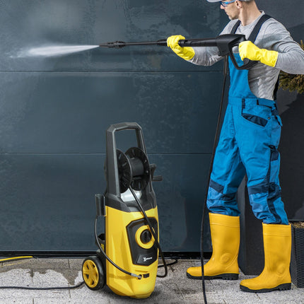 1800W High Pressure Washer with 6M Hose Reel - Yellow
