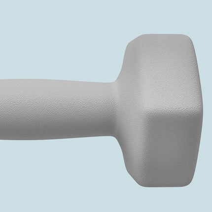2 x 6kg Hexagonal Dumbbell Set with Non-Slip Grip for Home Gym - Grey