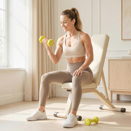 1kg Hexagonal Dumbbell Set 2-Pack with Non-Slip Grip for Home Gym - Yellow