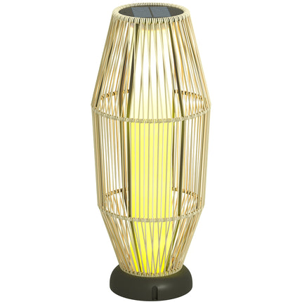 Garden Rattan Lamp, 72 cm Tall Solar Rattan Floor Lamp, Solar Garden Light with