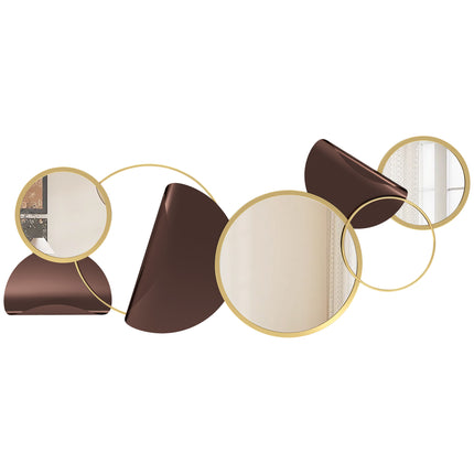 Metal Wall Art, Modern Decorative Mirror Decor, Hanging Home Wall Decoration for