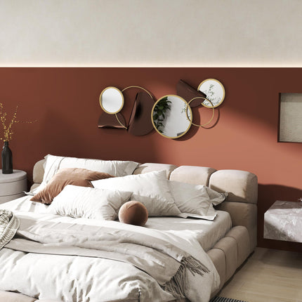 Metal Wall Art, Modern Decorative Mirror Decor, Hanging Home Wall Decoration for