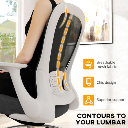 Draughtsman Chair, Mesh Drafting Chair, Ergonomic Office Chair with Flip-up Armr