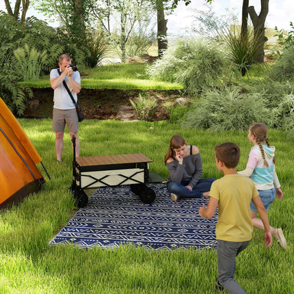 Reversible Outdoor Rug with Carry Bag, Waterproof Plastic Straw Mat for Garden,