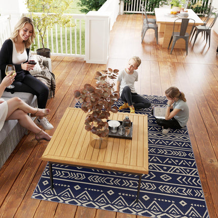 Reversible Outdoor Rug with Carry Bag, Waterproof Plastic Straw Mat for Garden,