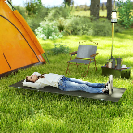 Lightweight Portable Camping Bed with Strong Aluminium Support and Carry Bag - Dark Green