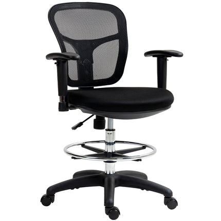 Drafting Chair with Adjustable Armrests, Ergonomic Mesh Office Chair with Lumbar
