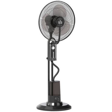 Pedestal Fan with Water Mist Spray, Spray Misting Fan with 70° Oscillation, Tilt Head, 3 Speeds, 3 Modes, Adjustable Mist, 3.2L Water Tank, for Home, 120 cm
