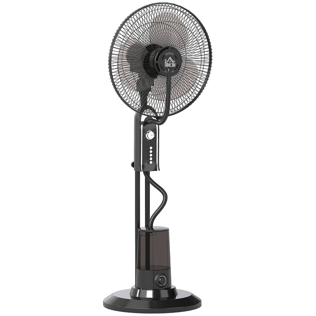 Pedestal Fan with Water Mist Spray, Spray Misting Fan with 70° Oscillation, Tilt Head, 3 Speeds, 3 Modes, Adjustable Mist, 3.2L Water Tank, for Home, 120 cm