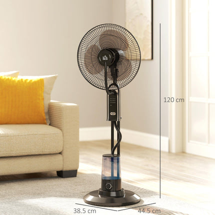 Pedestal Fan with Water Mist Spray, Spray Misting Fan with 70¬∞ Oscillation, Til