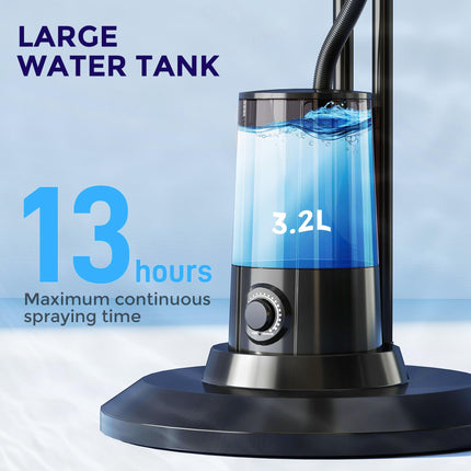 Pedestal Fan with Water Mist Spray, Spray Misting Fan with 70¬∞ Oscillation, Til