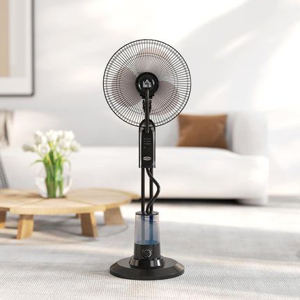 Pedestal Fan with Water Mist Spray, Spray Misting Fan with 70¬∞ Oscillation, Til