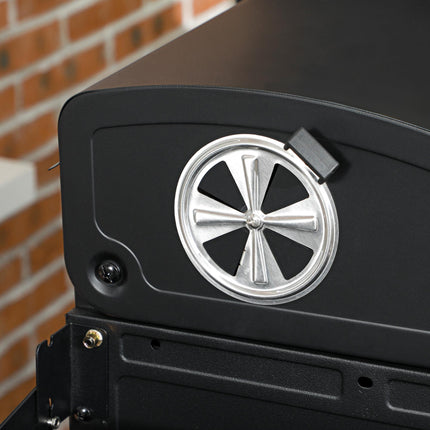 Dual Fuel 2-Burner BBQ Grill for 8-16 People - Black
