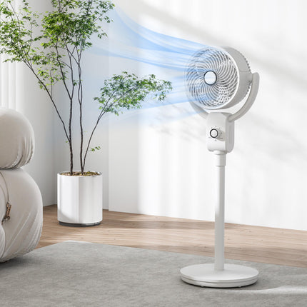 Pedestal Oscillating Air Circulation Fan with 3 Speeds - White