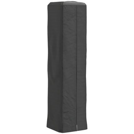 Heavy Duty Gas Pyramid Patio Heater Cover, Full Length Outdoor Heater Cover Protector, UPF 30+ Oxford Fabric with Zipper, Black