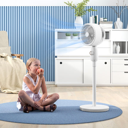 12 Inch Pedestal Fan with 3 Speeds and Oscillation for Home and Office - White