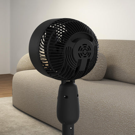 12 Inch Pedestal Fan with 3 Speeds and Oscillation for Home and Office - Black