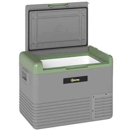 40L Portable Car Refrigerator - Light Green and Grey