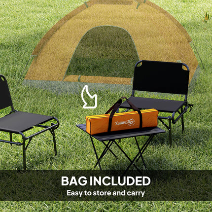 2 Person Spacious Camping Tent with Zipped Doors - Orange
