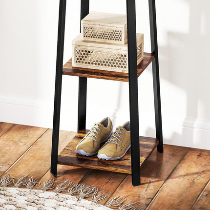 Compact Freestanding Coat Rack -  Black/Brown