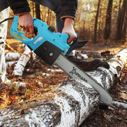 2000W Powerful Electric Chainsaw, 16" Aluminium Blade Portable Corded Chain Saw,