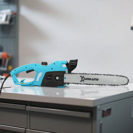 2000W Powerful Electric Chainsaw, 16" Aluminium Blade Portable Corded Chain Saw,
