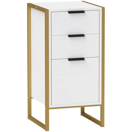 Bedroom Chest of Drawers, Industrial 3-Drawer Dresser, Storage Drawers Unit with