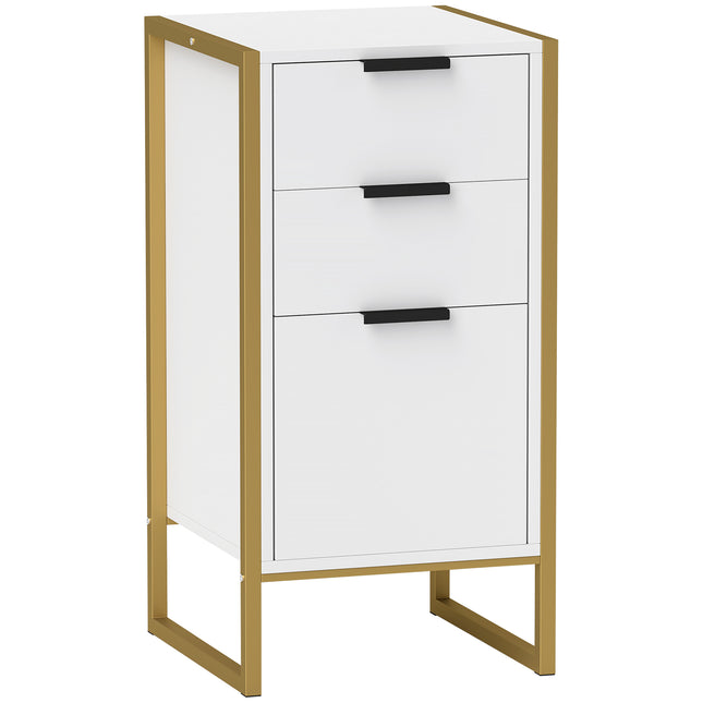 Bedroom Chest of Drawers, Industrial 3-Drawer Dresser, Storage Drawers Unit with
