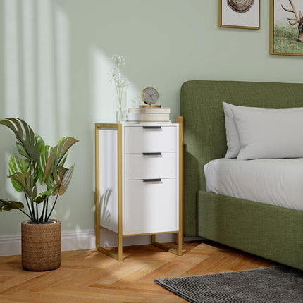Bedroom Chest of Drawers, Industrial 3-Drawer Dresser, Storage Drawers Unit with