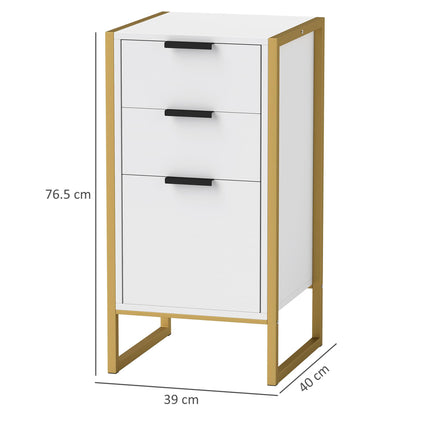 Bedroom Chest of Drawers, Industrial 3-Drawer Dresser, Storage Drawers Unit with