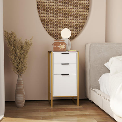 Bedroom Chest of Drawers, Industrial 3-Drawer Dresser, Storage Drawers Unit with