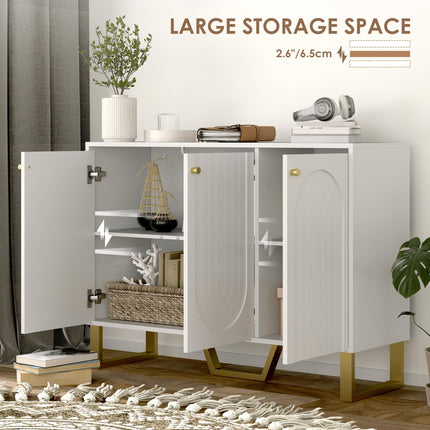 3-Door Sideboard Storage Cabinet - White