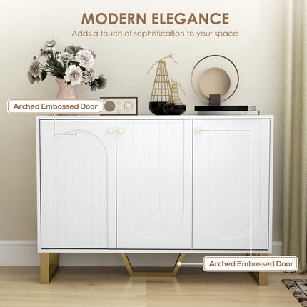 3-Door Sideboard Storage Cabinet - White