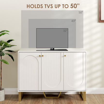 3-Door Sideboard Storage Cabinet - White